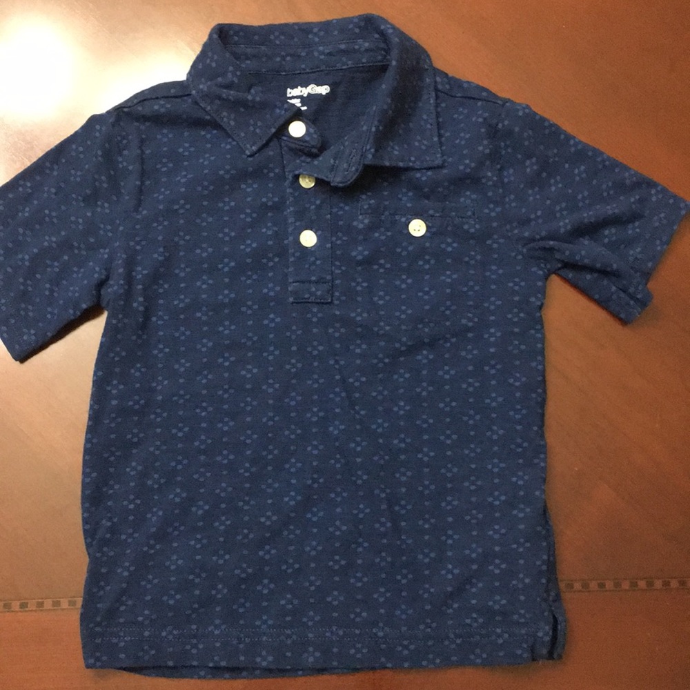 Baby Gap toddler blue polo shirt